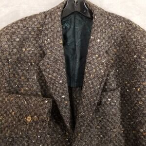 Manuel Ritz Pipo Sport Coat Men Brown Alpaca Wool Textured Jacket Rugged Outdoor